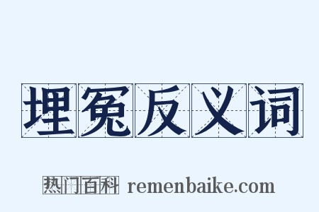 埋冤反义词是什么意思的图片